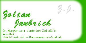 zoltan jambrich business card